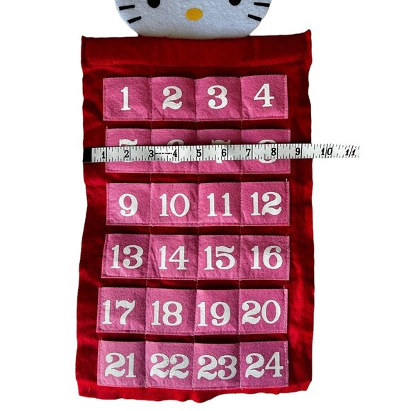 Sanrio Hello Kitty Felt Advent Calendar Walgreens 2014 23X9.5 Red Pink White - Picture 8 of 8